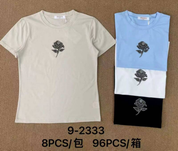 Bluzki damskie Roz Standard, Mix Kolor Paczka 8 szt